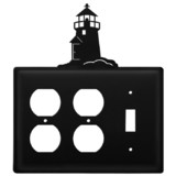 Village Wrought Iron EOOS-10 Lighthouse - Double Outlet and Single Switch Cover