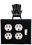 Village Wrought Iron EOOS-119 Adirondack - Double Outlet and Single Switch Cover, Price/Each