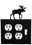 Village Wrought Iron EOOS-19 Moose - Double Outlet and Single Switch Cover, Price/Each