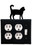 Village Wrought Iron EOOS-6 Cat - Double Outlet and Single Switch Cover, Price/Each