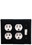 Village Wrought Iron EOOS-87 Plain - Double Outlet and Single Switch Cover, Price/Each