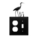 Village Wrought Iron EOS-133 Heron - Single Outlet and Switch Cover
