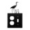 Village Wrought Iron EOS-133 Heron - Single Outlet and Switch Cover, Price/Each