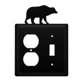 Village Wrought Iron EOS-14 Bear - Single Outlet and Switch Cover
