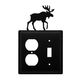 Village Wrought Iron EOS-19 Moose - Single Outlet and Switch Cover