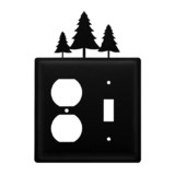 Village Wrought Iron EOS-20 Pine Trees - Single Outlet and Switch Cover