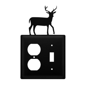 Village Wrought Iron EOS-3 Deer - Single Outlet and Switch Cover