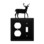Village Wrought Iron EOS-3 Deer - Single Outlet and Switch Cover, Price/Each