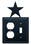 Village Wrought Iron EOS-45 Star - Single Outlet and Switch Cover, Price/Each