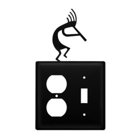 Village Wrought Iron EOS-56 Kokopelli - Single Outlet and Switch Cover