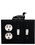 Village Wrought Iron EOSS-116 Loon - Single Outlet and Double Switch Cover, Price/Each