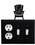 Village Wrought Iron EOSS-119 Adirondack - Single Outlet and Double Switch Cover, Price/Each