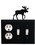 Village Wrought Iron EOSS-19 Moose - Single Outlet and Double Switch Cover, Price/Each