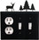 Village Wrought Iron EOSS-203 Deer & Pine Trees - Single Outlet and Double Switch Cover, Price/Each