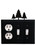 Village Wrought Iron EOSS-20 Pine Trees - Single Outlet and Double Switch Cover, Price/Each