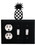 Village Wrought Iron EOSS-44 Pineapple - Single Outlet and Double Switch Cover, Price/Each