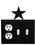 Village Wrought Iron EOSS-45 Star - Single Outlet and Double Switch Cover, Price/Each