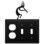 Village Wrought Iron EOSS-56 Kokopelli - Single Outlet and Double Switch Cover, Price/Each