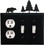 Village Wrought Iron EOSS-83 Bear & Pine Trees - Single Outlet and Double Switch Cover, Price/Each
