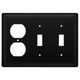 Village Wrought Iron EOSS-87 Plain - Single Outlet and Double Switch Cover