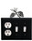 Village Wrought Iron EOSS-89 Pinecone - Single Outlet and Double Switch Cover, Price/Each