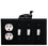 Village Wrought Iron EOSSS-116 Loon - Single Outlet and Triple Switch Cover, Price/Each