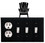 Village Wrought Iron EOSSS-119 Adirondack - Single Outlet and Triple Switch Cover, Price/Each