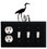 Village Wrought Iron EOSSS-133 Heron - Single Outlet and Triple Switch Cover, Price/Each
