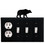 Village Wrought Iron EOSSS-14 Bear - Single Outlet and Triple Switch Cover, Price/Each