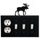 Village Wrought Iron EOSSS-19 Moose - Single Outlet and Triple Switch Cover, Price/Each