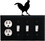 Village Wrought Iron EOSSS-1 Rooster - Single Outlet and Triple Switch Cover, Price/Each