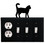 Village Wrought Iron EOSSS-6 Cat - Single Outlet and Triple Switch Cover, Price/Each