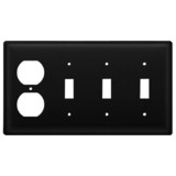 Village Wrought Iron EOSSS-87 Plain - Single Outlet and Triple Switch Cover