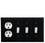 Village Wrought Iron EOSSS-87 Plain - Single Outlet and Triple Switch Cover, Price/Each