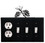 Village Wrought Iron EOSSS-89 Pinecone - Single Outlet and Triple Switch Cover, Price/Each