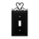 Village Wrought Iron ES-51 Heart - Single Switch Cover, Price/Each