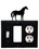 Village Wrought Iron ESGO-68 Horse - Single Switch, GFI and Outlet Cover, Price/Each