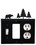Village Wrought Iron ESGO-83 Bear & Pine Trees - Single Switch, GFI and Outlet Cover, Price/Each