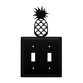 Village Wrought Iron ESS-44 Pineapple - Double Switch Cover