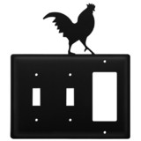 Village Wrought Iron ESSG-1 Rooster - Switch Cover Triple