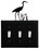 Village Wrought Iron ESSS-133 Heron - Triple Switch Cover, Price/Each
