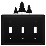 Village Wrought Iron ESSS-20 Pine Trees - Triple Switch Cover