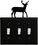 Village Wrought Iron ESSS-3 Deer - Triple Switch Cover, Price/Each