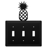 Village Wrought Iron ESSS-44 Pineapple - Triple Switch Cover