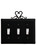 Village Wrought Iron ESSS-51 Heart - Triple Switch Cover, Price/Each