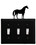 Village Wrought Iron ESSS-68 Horse - Triple Switch Cover, Price/Each