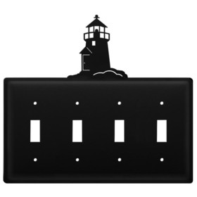 Village Wrought Iron ESSSS-10 Lighthouse - Quadruple Switch Cover
