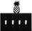 Village Wrought Iron ESSSS-44 Pineapple - Quadruple Switch Cover, Price/Each