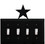 Village Wrought Iron ESSSS-45 Star - Quadruple Switch Cover, Price/Each