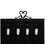 Village Wrought Iron ESSSS-51 Heart - Quadruple Switch Cover, Price/Each